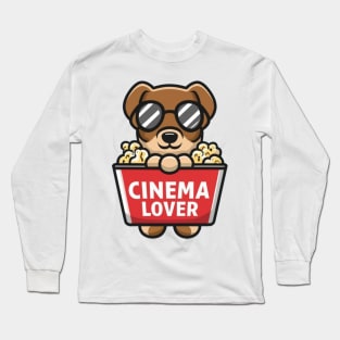 cinema lover dog Long Sleeve T-Shirt